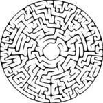 Okrągłe labirynt puzzle